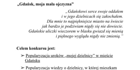 "Gdańsk - Moja Mała Ojczyzna" - edycja 2024/2025