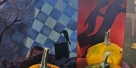 Powiększ grafikę: książki i dynie