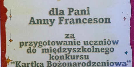Powiększ grafikę: Sukces Neli w konkursie "Kartka Bożonarodzeniowa"