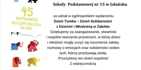 Tumbo - podziękowania