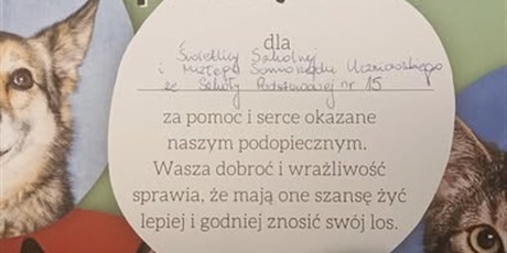Powiększ grafikę: Zbiórka SP-15 dla schroniska
